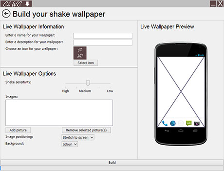The newly designed, feature rich interface for designing and customising Live Wallpapers