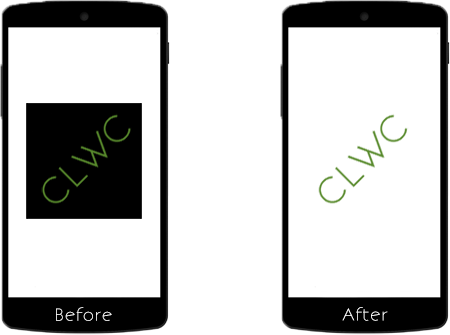 Before and after preview of the Rotate Live Wallpaper